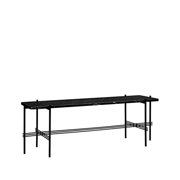 Mesa console TS 1  - Mármore preto, estrutura lacada preta - GUBI