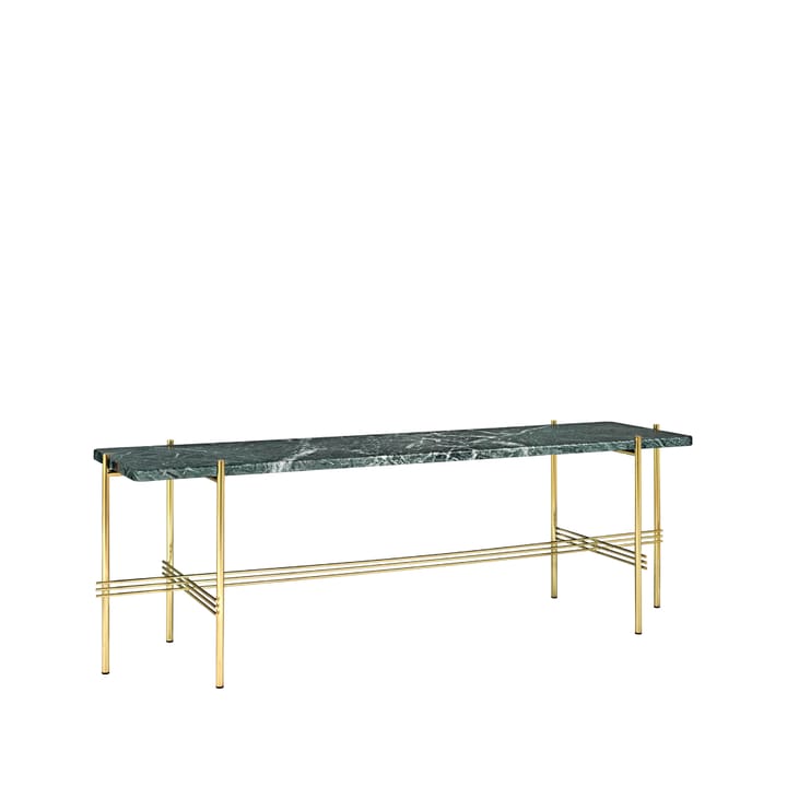 Mesa console TS 1  - Mármore verde, estrutura latão  - GUBI