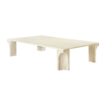 Mesa de centro Doric 80x140 cm - Travertino branco neutro - GUBI