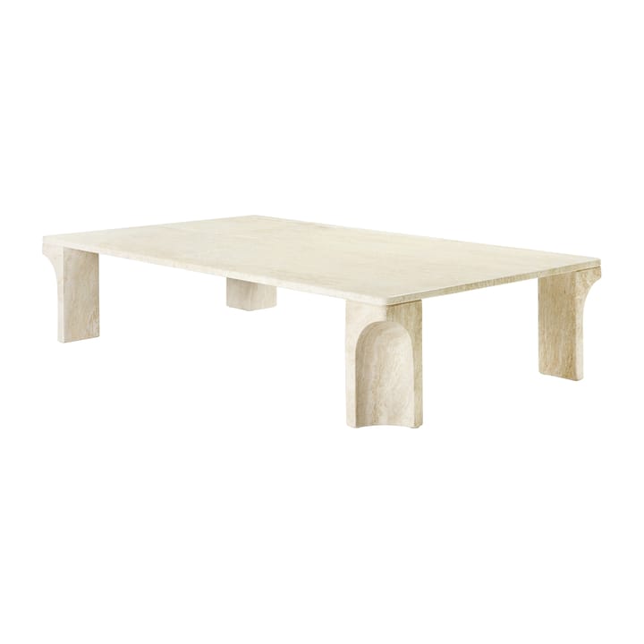 Mesa de centro Doric 80x140 cm, Travertino branco neutro GUBI