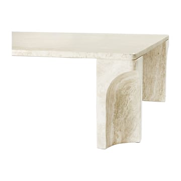 Mesa de centro Doric 80x140 cm - Travertino branco neutro - GUBI