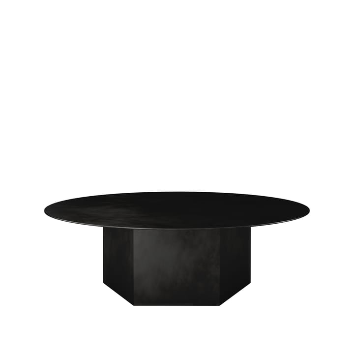 Mesa de centro Epic Steel, Preto midnight, Ø110cm GUBI