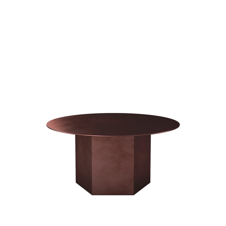 Mesa de centro Epic Steel - Vermelho terroso, Ø80 cm - GUBI