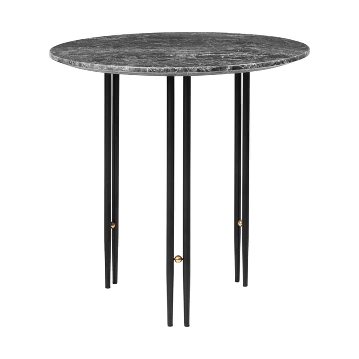 Mesa de centro IOI Ø50 cm - Mármore cinza-latão-cinzento - GUBI