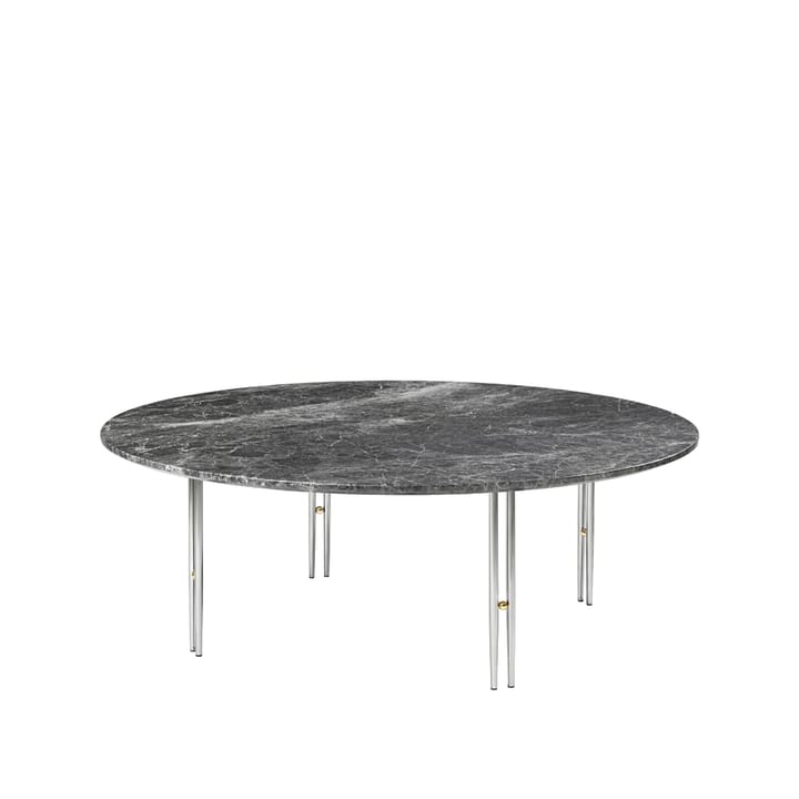 Mesa de centro IOI - Mármore cinzento emperador-ø100-cromo - GUBI