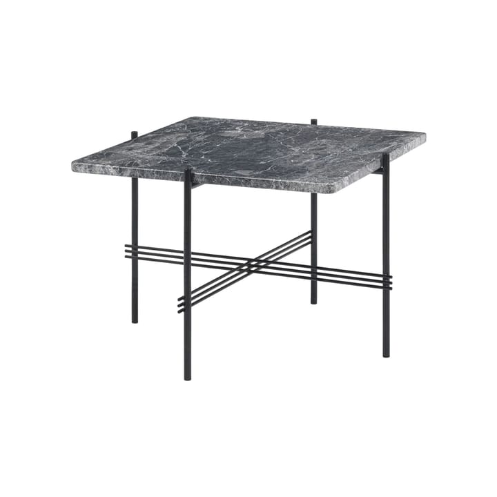 Mesa de centro Ts Square, Mármore cinzento emperador, 55x55 cm, estrutura preta GUBI