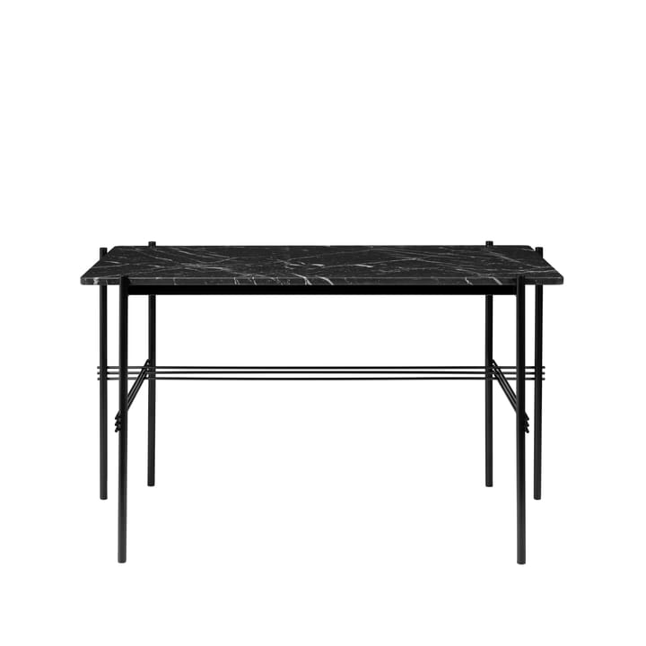 Mesa de escritório Ts Desk - Aço lacado a preto, preto Mármore - GUBI