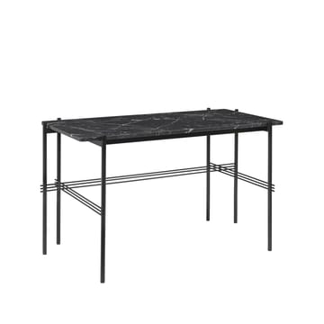 Mesa de escritório Ts Desk - Aço lacado a preto, preto Mármore - GUBI