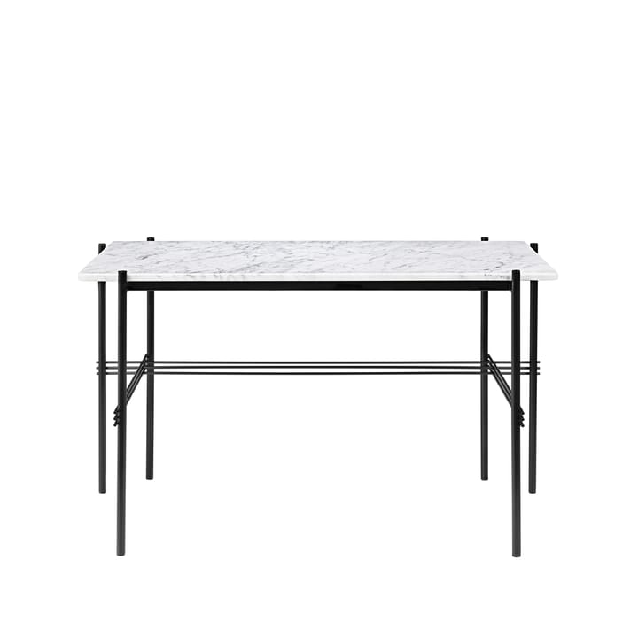 Mesa de escritório Ts Desk - Aço lacado a preto,branco Mármore - GUBI