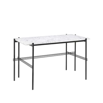 Mesa de escritório Ts Desk - Aço lacado a preto,branco Mármore - GUBI