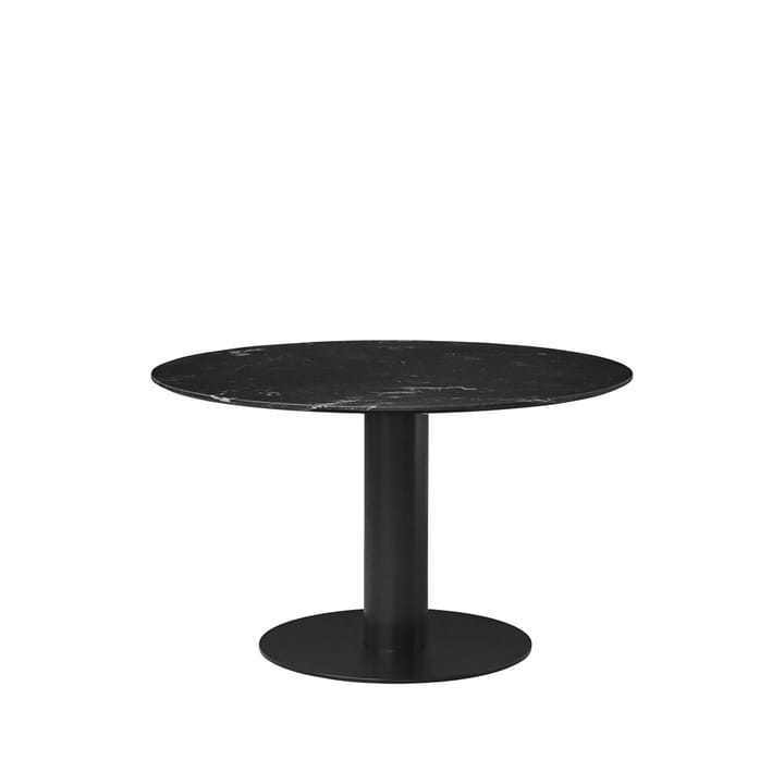 Mesa de jantar Gubi 2.0 - mármore preta, Ø110, suporte preto - GUBI