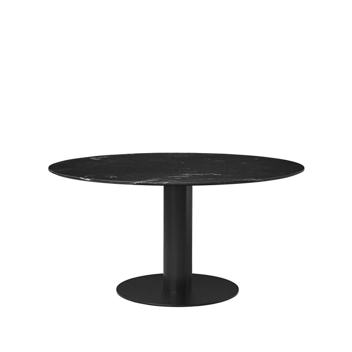 Mesa de jantar Gubi 2.0 - mármore preta, Ø150, suporte preto - GUBI