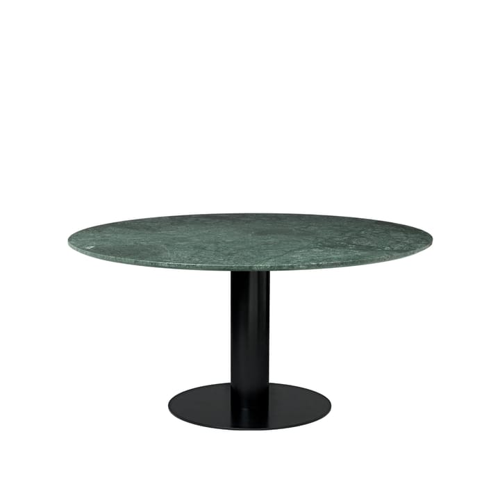 Mesa de jantar Gubi 2.0 - mármore verde, Ø150, suporte pret - GUBI