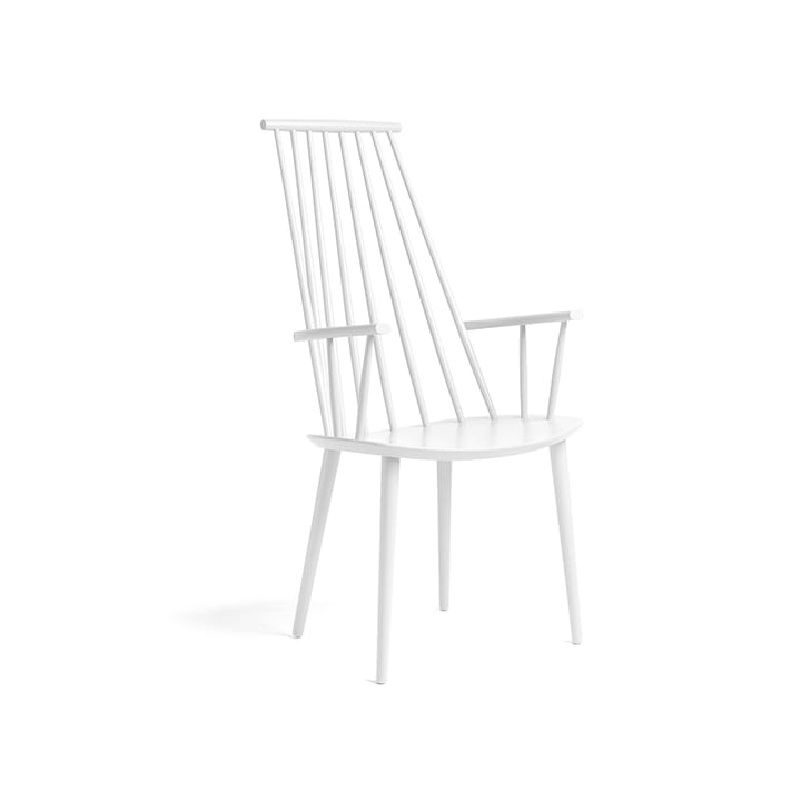 Cadeira com braços J110 - White lacquered beech - HAY