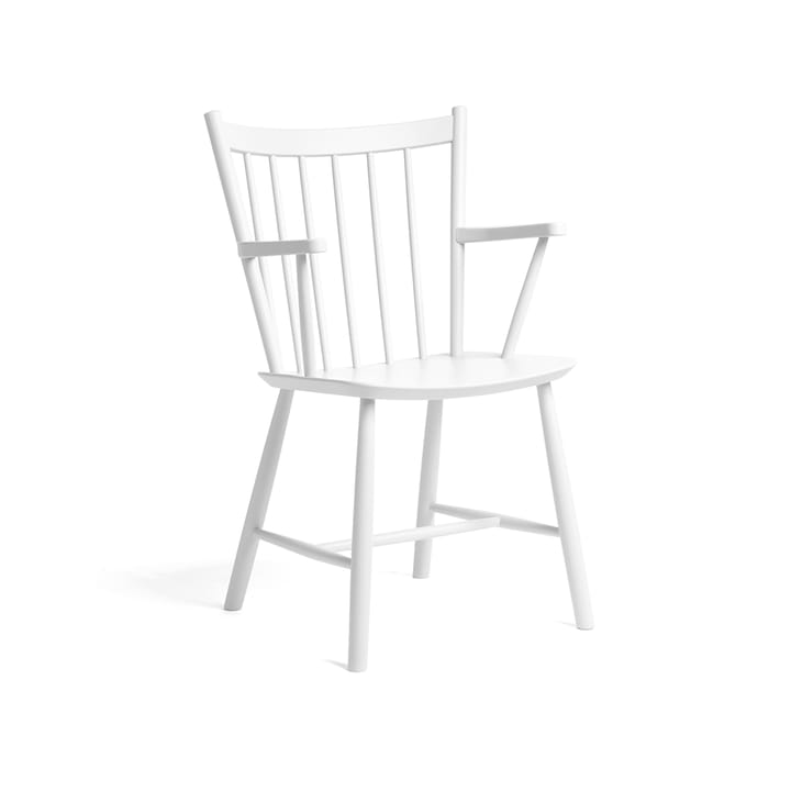 Cadeira com braços J42 - White lacquered beech - HAY