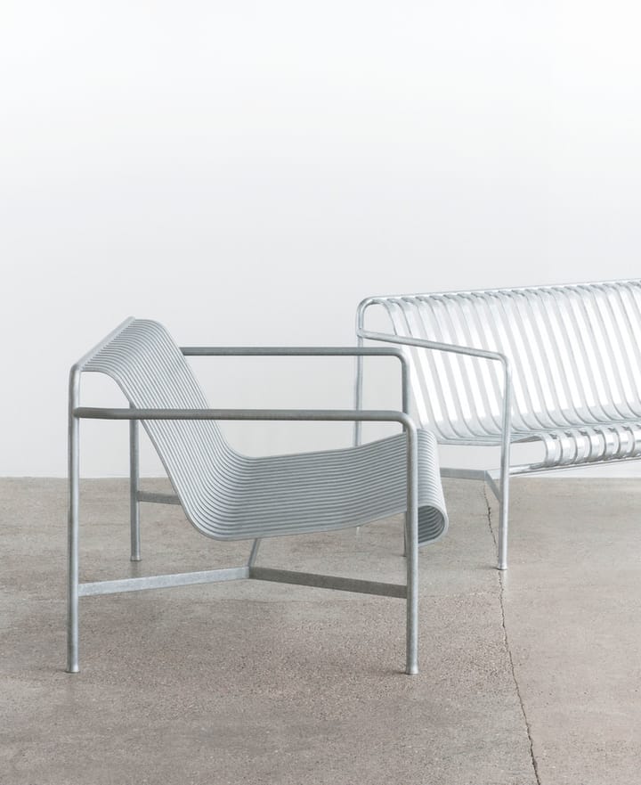 Cadeira lounge Palissade Low  , hot galvanized HAY