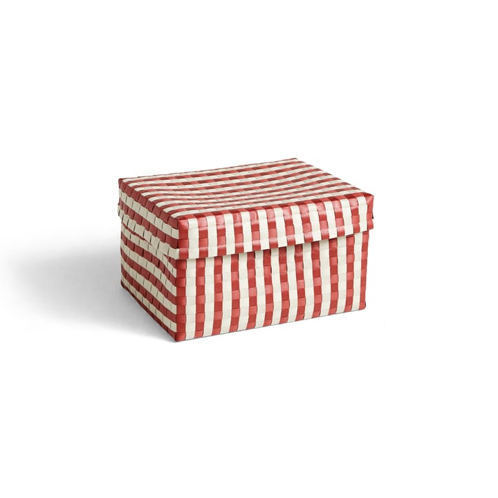 Caixa de arrumação Maxim Stripe Box L 26,5x35,5 cm - Red-sand - HAY