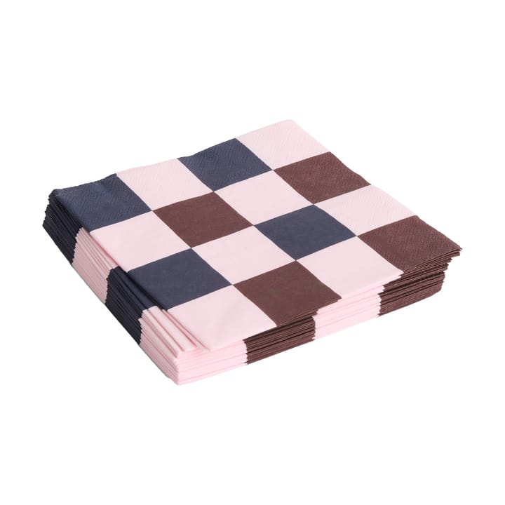 Guardanapo Pattern Dinner Check 40x40 cm, conjunto de 20 - Light pink-bordeaux-black M - HAY