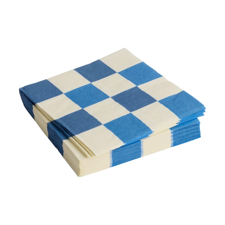 Guardanapo Pattern Dinner Check 40x40 cm, conjunto de 20 - Off white-blues M - HAY