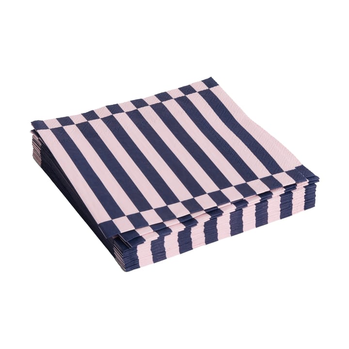 Guardanapo Pattern Dinner Stripe 40x40 cm, conjunto de 20 - Light pink-dark blue pillar - HAY