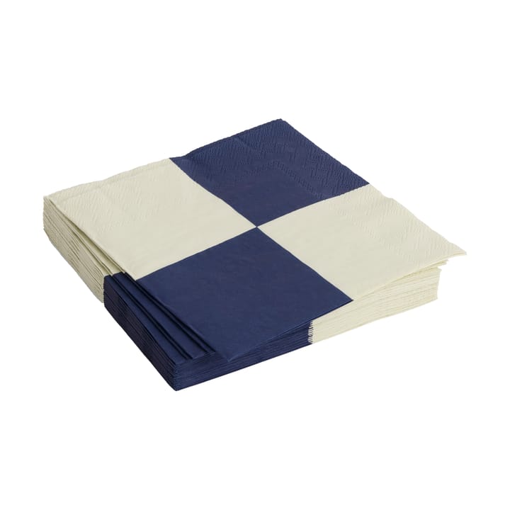 Guardanapo Pattern Lunch Check 33x33 cm, conjunto de 20 - Off white-dark blue L - HAY