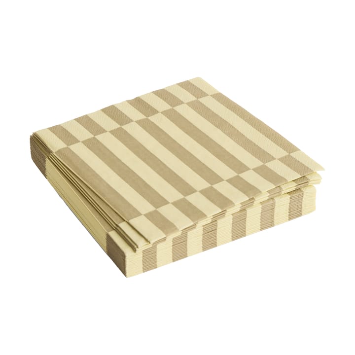 Guardanapo Pattern Lunch Stripe 33x33 cm, conjunto de 20 - Cream-sand pillar - HAY