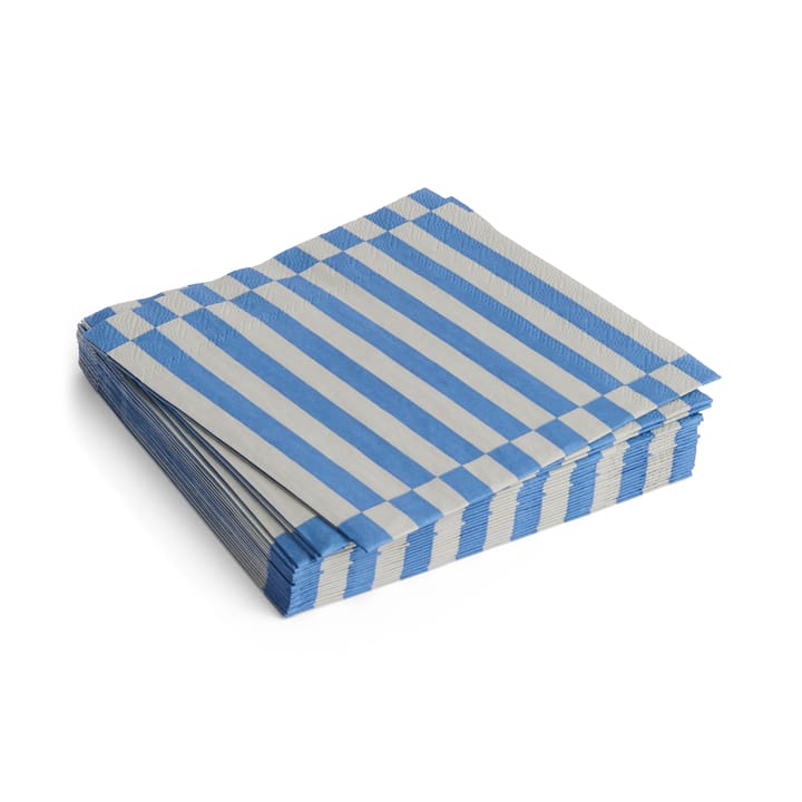 Guardanapo Pattern Lunch Stripe 33x33 cm, conjunto de 20 - Grey-blue pillar - HAY