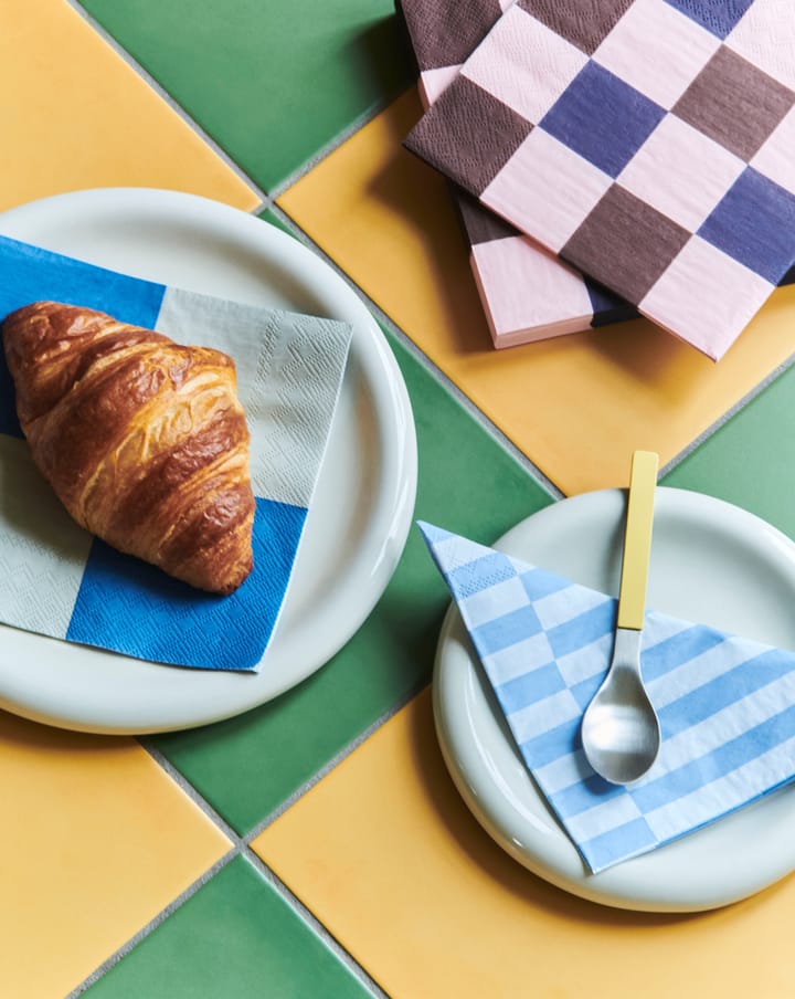 Guardanapo Pattern Lunch Stripe 33x33 cm, conjunto de 20 - Light blue-dusty blue pillar - HAY