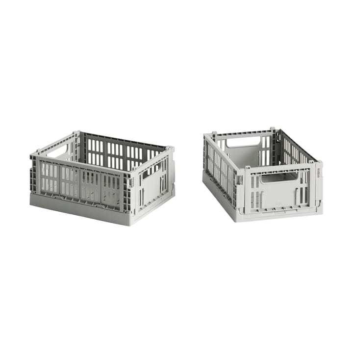 HAY Colour Crate Mini 13x17 cm, 2 un. - Light grey - HAY