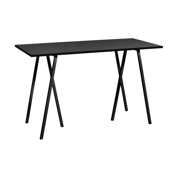 Mesa de bar Loop Stand incl. support 77,5x160 cm - Black-black linoleum-black ash - HAY