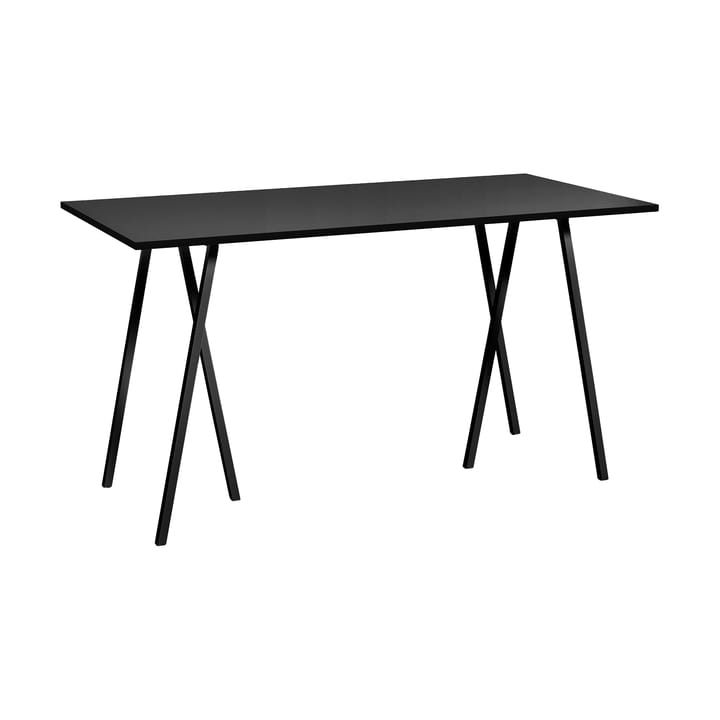 Mesa de bar Loop Stand incl. support 87,5x180 cm - Black-black linoleum-black ash - HAY