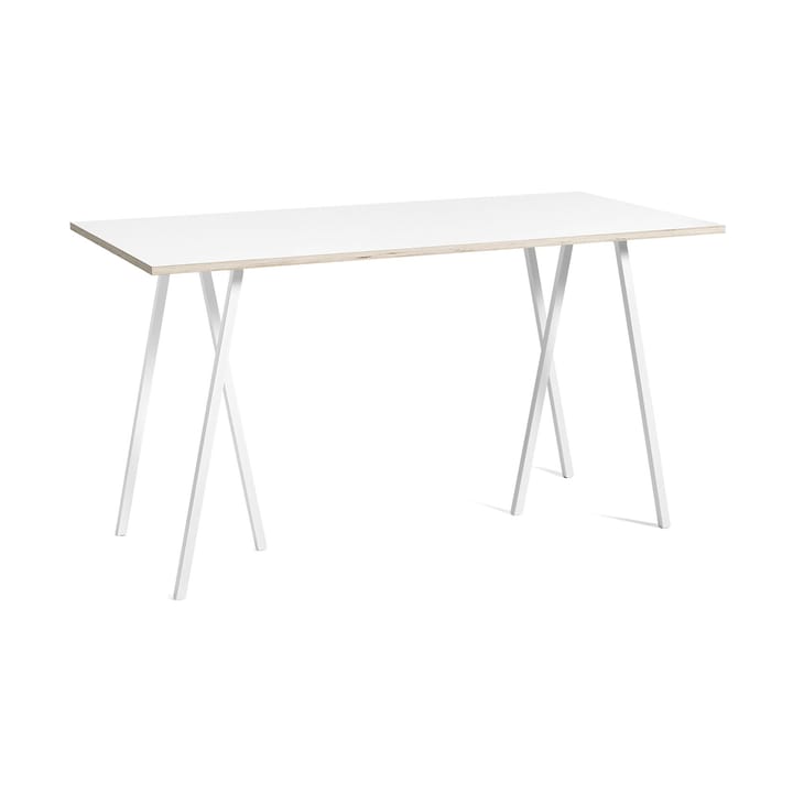 Mesa de bar Loop Stand incl. support 87,5x180 cm - White-white laminate-plywood - HAY