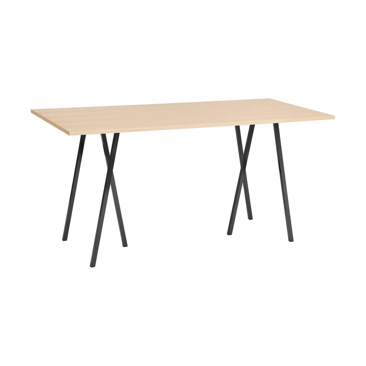 Mesa de bar Loop Stand incl. support 92,5x200 cm - Black-clear lacq. oak - HAY