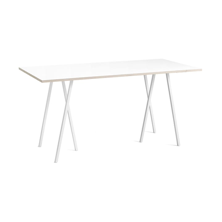 Mesa de bar Loop Stand incl. support 92,5x200 cm - White-white laminate-plywood - HAY