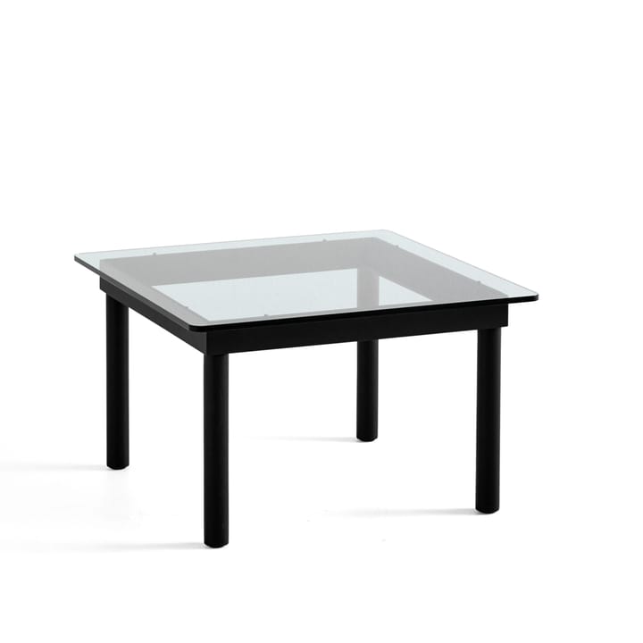 Mesa de centro Kofi, Black oak-clear glass, 60 cm HAY