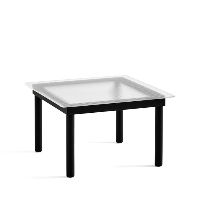 Mesa de centro Kofi - Black oak-ribbed glass, 60 cm - HAY