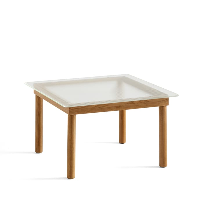 Mesa de centro Kofi - Oak-ribbed glass, 60 cm - HAY