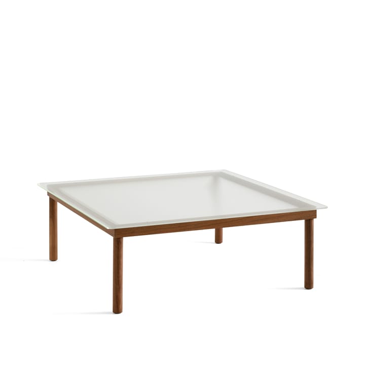 Mesa de centro Kofi - Walnut-ribbed glass, 100 cm - HAY