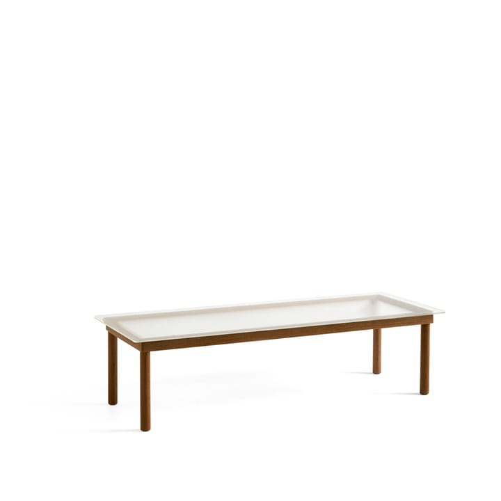 Mesa de centro Kofi - Walnut-ribbed glass, 50 cm - HAY