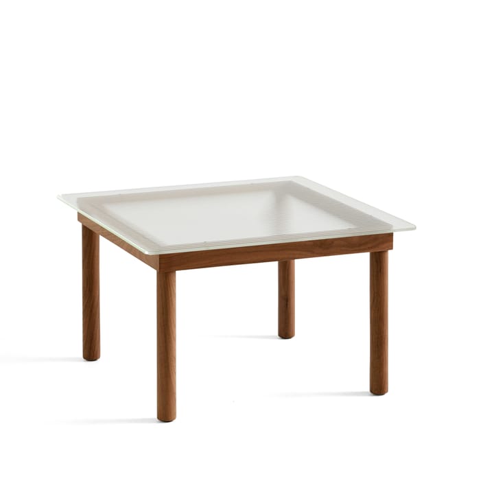 Mesa de centro Kofi - Walnut-ribbed glass, 60 cm - HAY