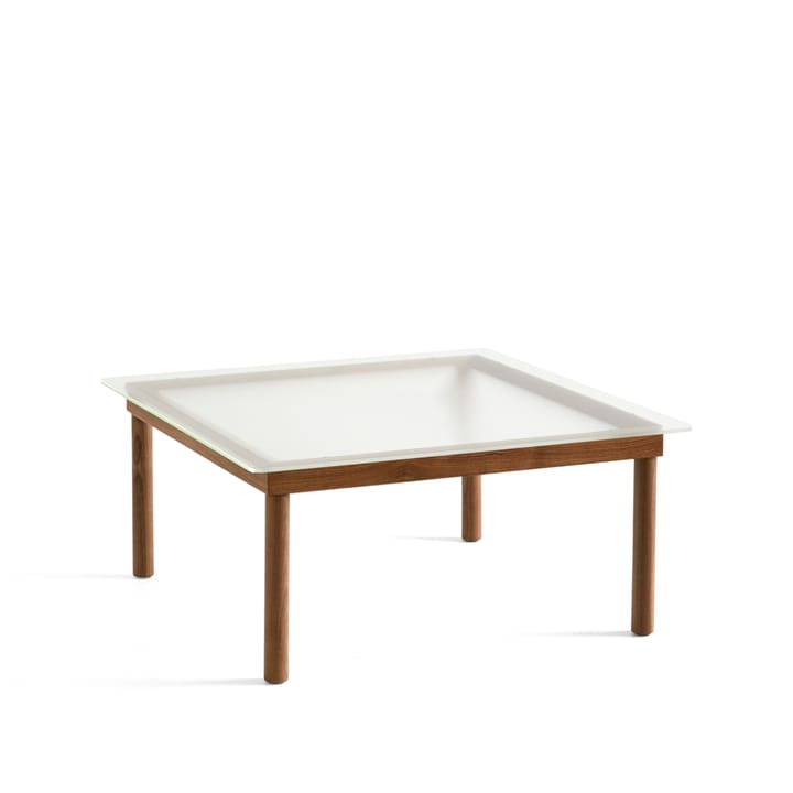 Mesa de centro Kofi - Walnut-ribbed glass, 80 cm - HAY