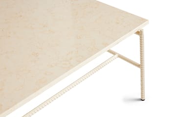 Mesa de centro Rebar 80x84x33 cm - Beige marble-alabaster - HAY