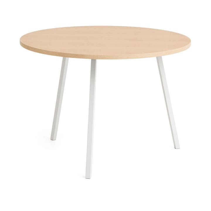 Mesa de jantar Loop Stand Ø105 cm - White-clear lacq. oak - HAY