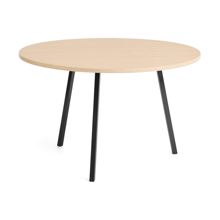 Mesa de jantar Loop Stand Ø120 cm - Black-clear lacq. oak - HAY