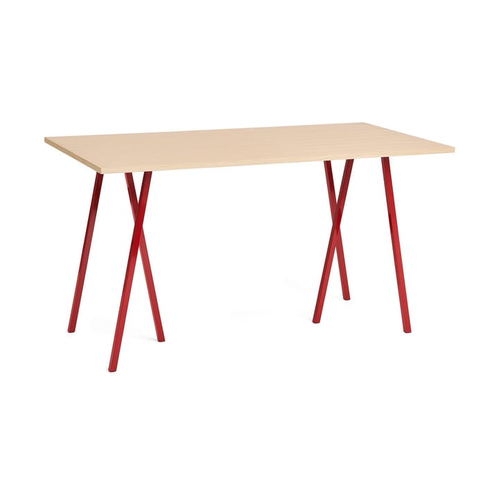 Mesa de jantar Loop Stand 87,5x180 cm - Maroon red-clear lacq. oak - HAY