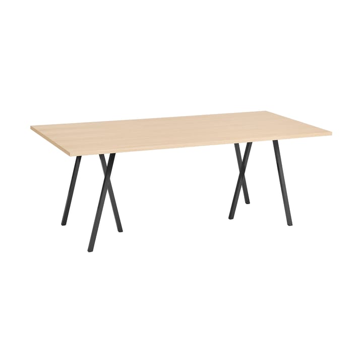 Mesa de jantar Loop Stand 92,5x200 cm - Black-clear lacq. oak - HAY