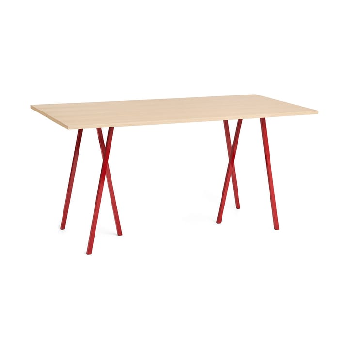 Mesa de jantar Loop Stand 92,5x200 cm - Maroon red-clear lacq. oak - HAY