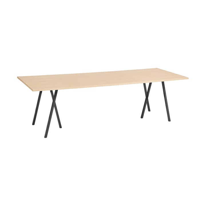 Mesa de jantar Loop Stand 92,5x250 cm - Black-clear lacq. oak - HAY