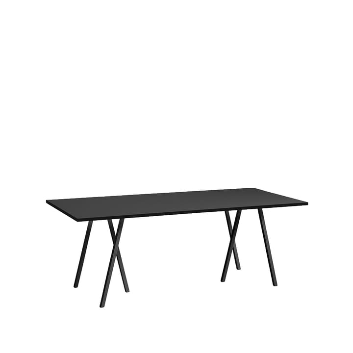 Mesa de jantar Loop Stand - Black linoleum-black, 200 cm - HAY