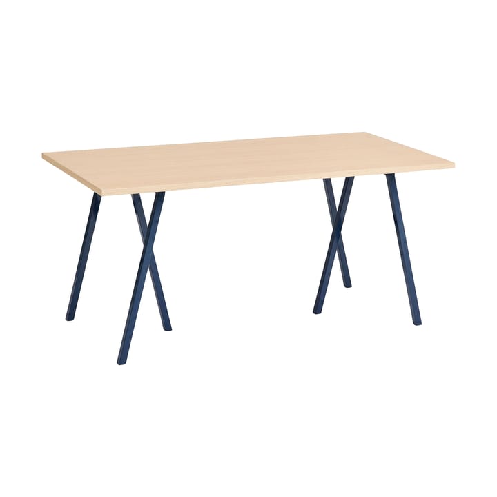 Mesa de jantar Loop Stand incl. support 77,5x160 cm - Deep blue-clear lacq. oak - HAY